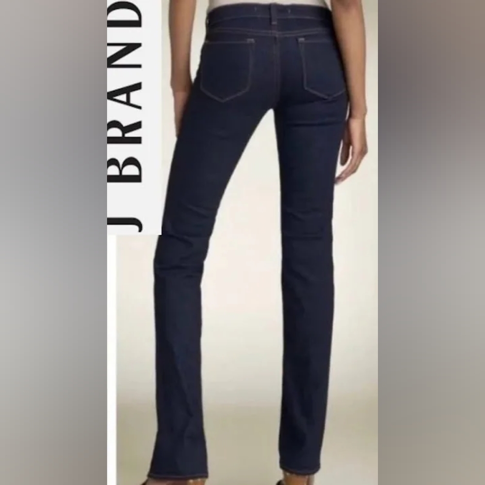 J‎ Brand jeans women's Size 28 dark blue wash mid-rise cigarette-leg Preppy
